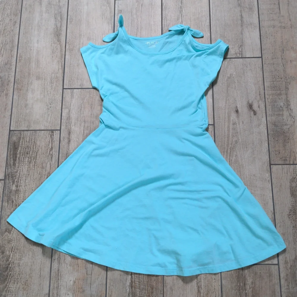 The Children's Place Short Sleeve Cold Shoulder Fit and Flare/Skater Dress
